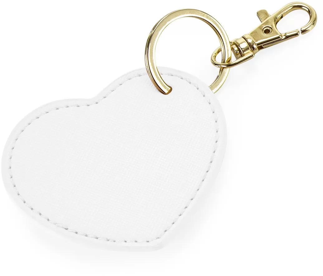 Porte clé coeur blanc à personnalisé
