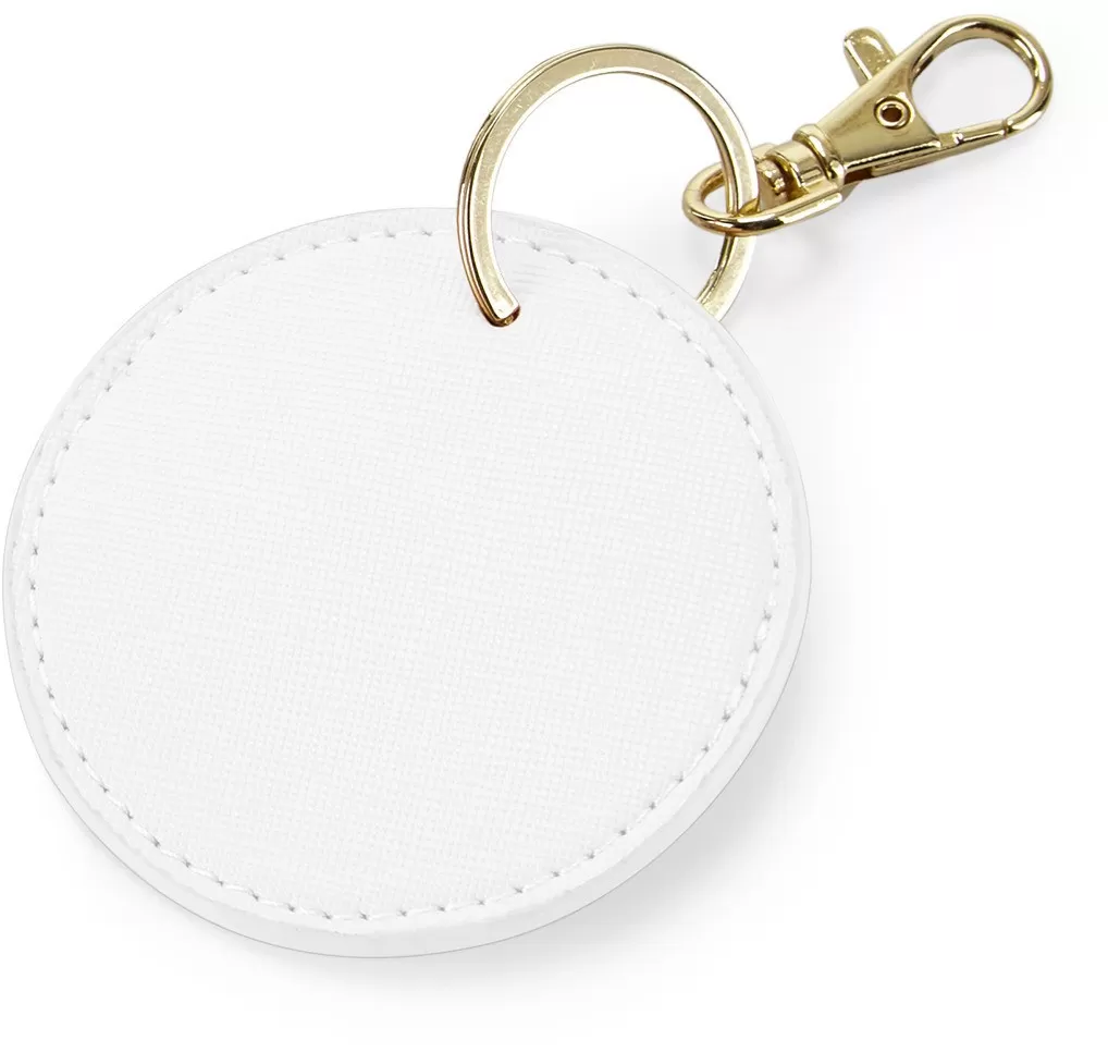 Porte clé rond blanc à personnalisé