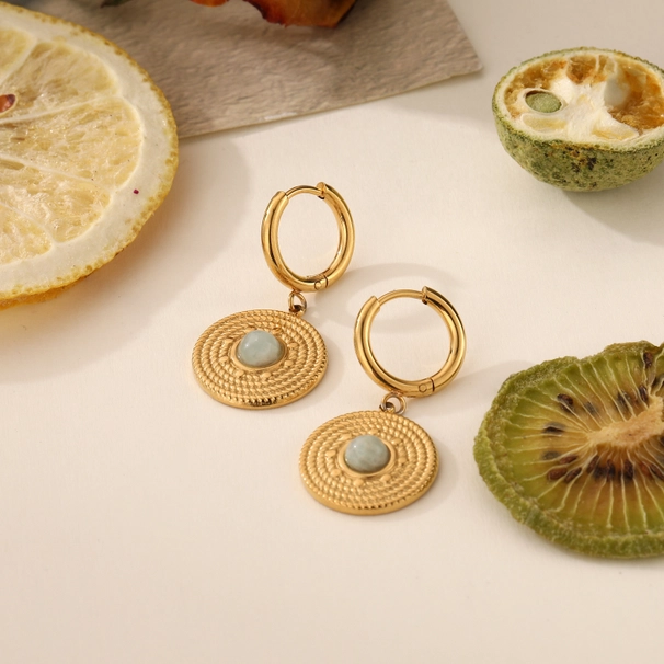 Boucles d’oreilles Romana amazonite