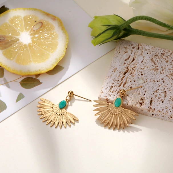 Boucles d’oreilles Marjolaine amazonite
