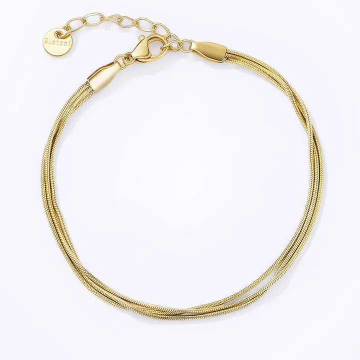 Bracelet multirang en acier inoxydable