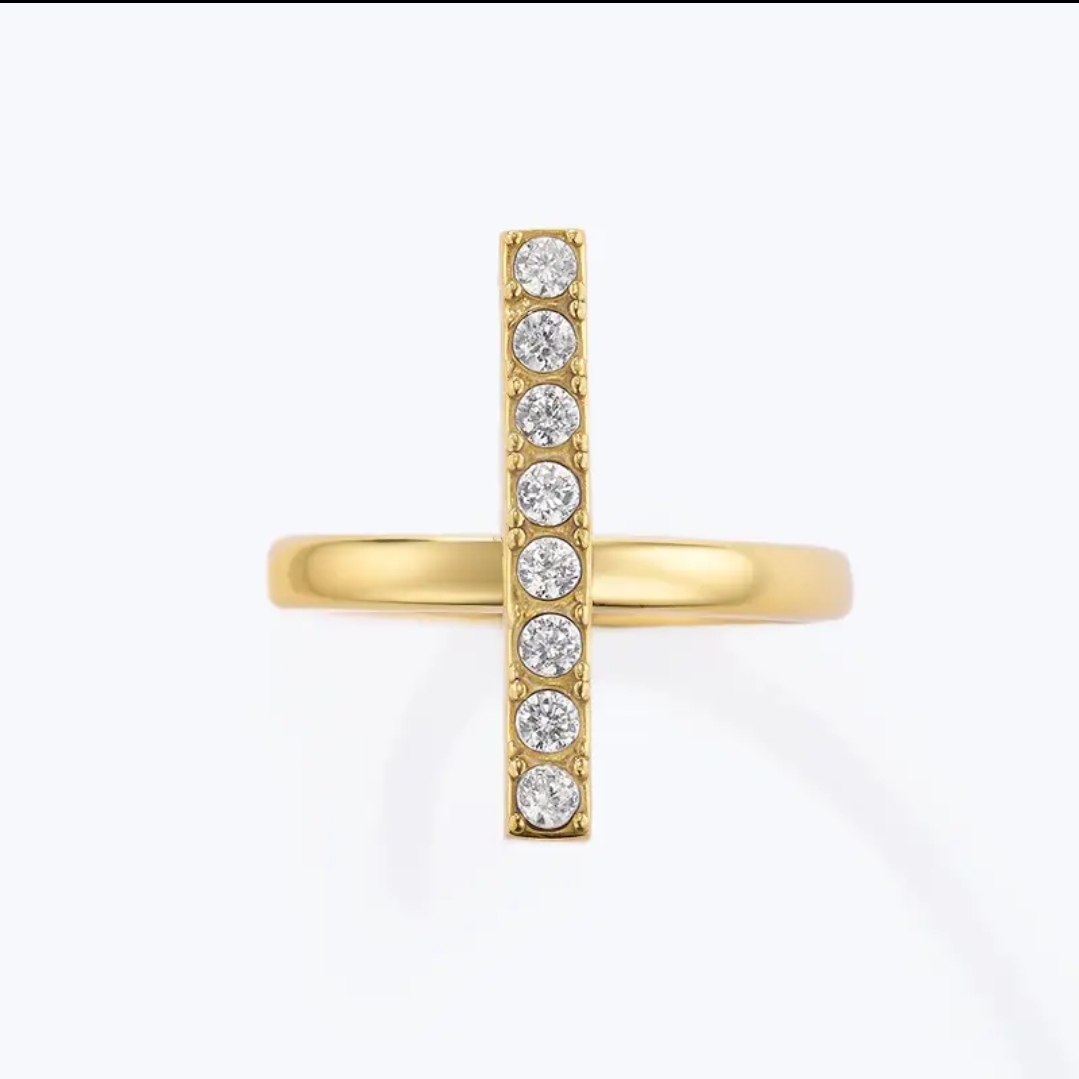 Earcuff ou bague d’oreille à strass / petit