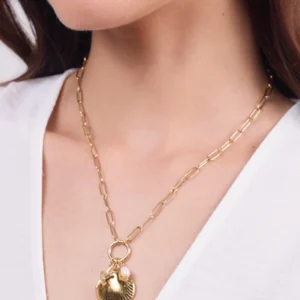 Collier coquillage en acier inoxydable